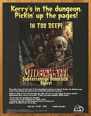 2008 MidEvil III Board Game Print Ad/Poster Twilight Creations Horror Promo Art • $14.99