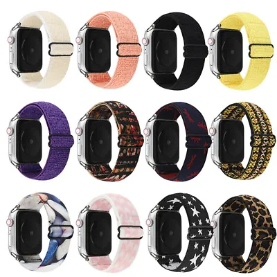 $13.99 • Buy 42/44mm Nylon Elastic Strap Apple Watch Band IWatch Series SE 6 5 4 3 2 1 38/40