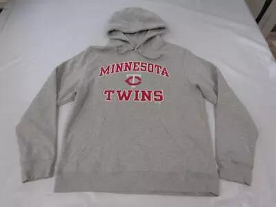 New Minnesota Twins Mens Size L Large Light Gray Hoodie • $25.49