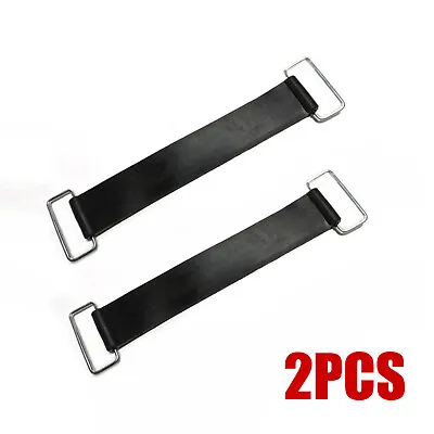 Pair Universal  Motorcycle Rubber Battery Strap Holder Belt For Honda Suzuki • $5.42