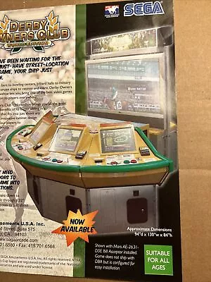 Original 2004 Ad  11- 8” Derby Owners Club World Ed ARCADE VIDEO GAME FLYER • $8.49