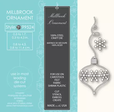 Memory Box Die 99524 Millbrook Ornament • $10.99