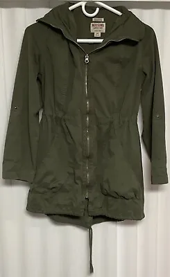 Mossimo Utility Jacket Coat Parka Full Zip Green Womens Size Small.    1327 • $13.99