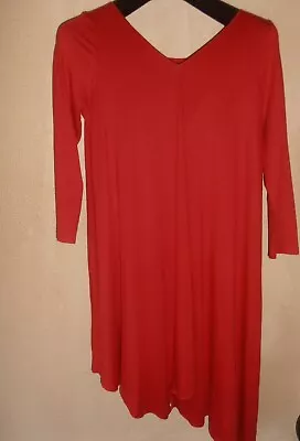 Yong Kim Modal V Neck Tunic Red UK 10 NEW • £19.99