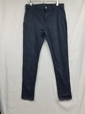 Zanerobe Men's Chino Pants Flat Front Blue Cotton Nylon Stretch Size 32 • $19.85
