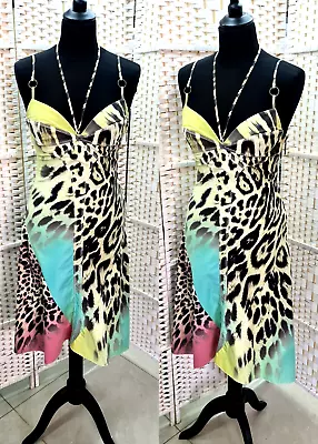 Roberto Cavalli  Bodycon  Coloring Animal Print Dress  Size -  42 • £361.20