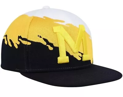 Mitchell & Ness Michigan Wolverines Paintbrush Snapback Hat NEW • $25.99