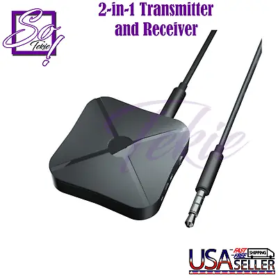 2in1 Bluetooth Transmitter Receiver Wireless Adapter TV Home Stereo A2DP Audio • $11.95