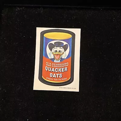 Topps Wacky Packages 1st Series White Back Quacker Oats 1973 Sticker • $20