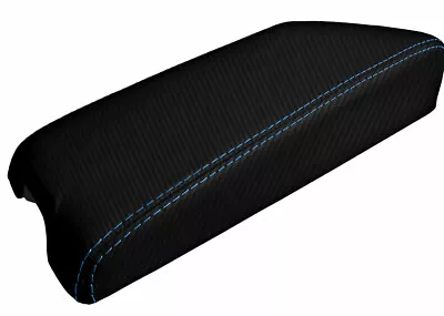 Console Lid Cover Carbon Fiber For Infiniti G35 Coupe 2002-2007 Blue Stitch • $35.99