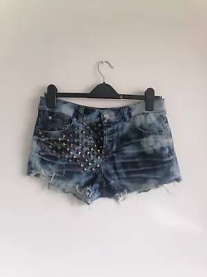 £20 • Buy Topshop Uk10 Hand Embellished Stud Shorts