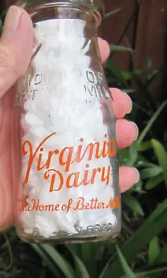 Virginia Dairy Old Milk Bottle Richmond VA Half Pint • $26