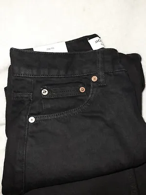 Jack Wills 'Maddie' High Rise Tapered Black Jeans Size 28  30 L - BNWT • £8.99