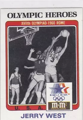 JERRY WEST VINTAGE Olympic Heroes Basketball Card M&M's 1960 Rome LAKERS HOFer! • $0.99