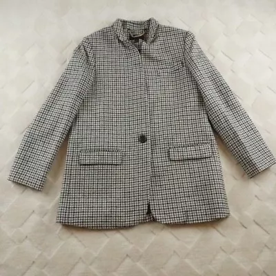 J.Crew Blazer Jacket In English Wool Houndstooth Womens 4 Career Office • $35.99