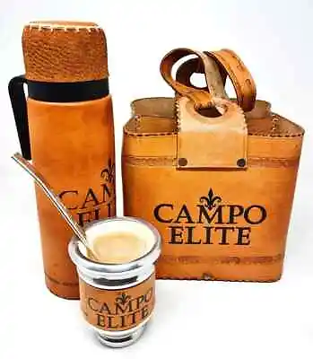 Handcrafted Leather Mate Set - Complete Kit With Thermos And Bombilla • $249.99