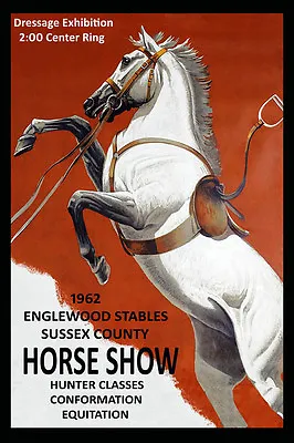 1962 Dressage Horse Show English Saddle Vintage Poster Repro FREE S/H In USA • $17.90