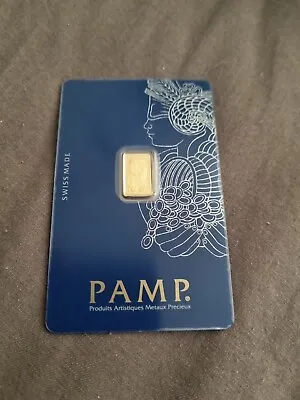 1g .999 Fine Gold PAMP Bullion Bar. Solid Pure 24k Gold For Investment/gift • £95