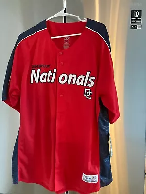 Washington Nationals   MLB Baseball Red  Dynasty  Jersey Adult 2XL XXL NWT NEW • $25