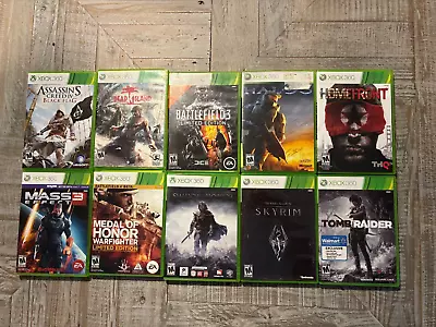 10 Game Bundle Lot Battlefield 3 Homefront Mass Effect Medal Of Honor (Xbox 360) • $40