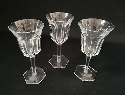 $79 • Buy Baccarat Crystal Malmaison 6” Port Sherry Glasses Discontinued Set Of 3