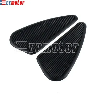 $12.97 • Buy Motorcycle Tank Side Gas Pad Knee Grips Protector For Choppers Bobber Cafe Racer