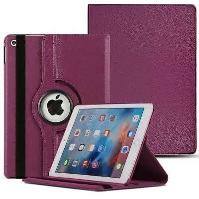 Leather 360 Rotating Smart Case Cover For IPad 8th 7th 6th 5th Air Mini 1 2 3 4 • £4.99