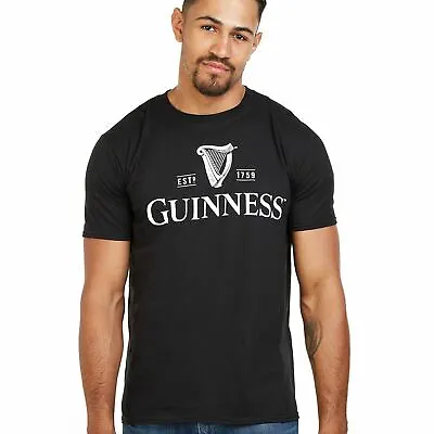 Official Guinness Mens Mono Logo T-shirt Black S - XXL • $17.67