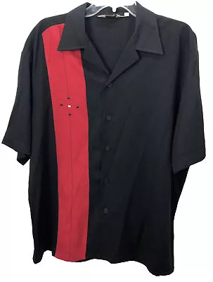 DaVinci Shirt Bowling Black & Red - Men Size L • $18.99