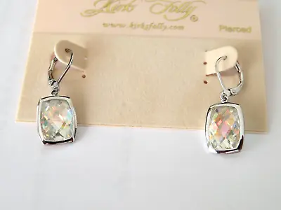 New Kirks Folly Ab Crystal Earrings Leverbacks • $22