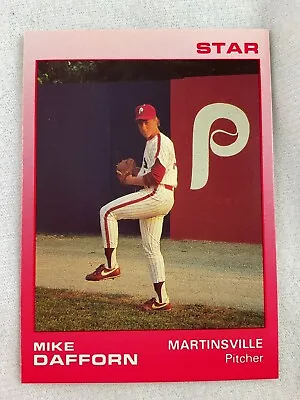 1988 Martinsville Phillies-STAR Minor League Baseball Card-Mike Dafforn • $5.95