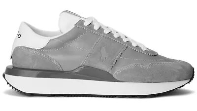 Polo Ralph Lauren Train 89 Men's Trainers Grey Reflective Silver Retro Classic • £99