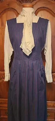 Rare Vintage 1980's LAURA ASHLEY Pinafore Dress Jumper Great Britain UK • $69.99