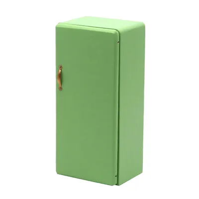 Dollhouse Miniature Furniture Green Refrigerator 1/12 Scale Kitchen Accessories • $16.99