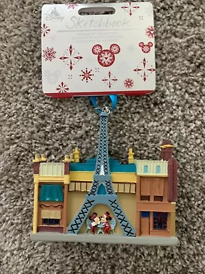 Disney Parks Epcot France Mickey Minnie Eiffel Tower Christmas Ornament New • $27.99