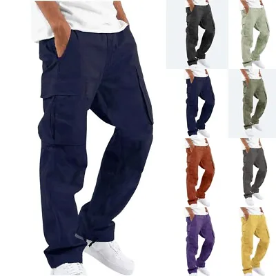 Mens Casual Joggers Pants Sweatpants Cargo Combat Loose Active Sports Trousers • $19.99