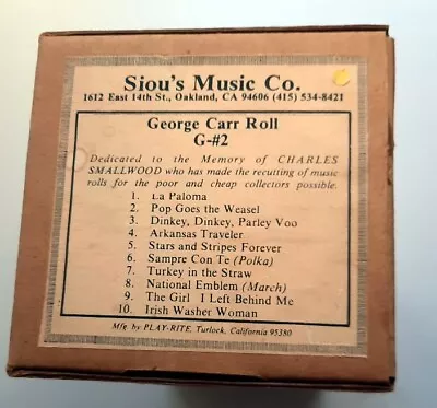 Nickelodeon Player Piano G-Roll - G-2 - Siou's Music Company • $125