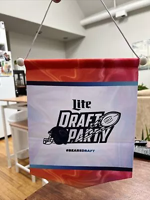 NFL Chicago Bears Miller Lite Draft Party Hanging Banner Justin Fields • $12