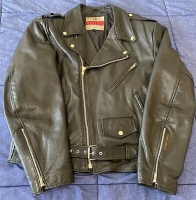 Cooper Vintage Leather Biker Jacket Large High Quality Perfecto 🔥 • $169.99