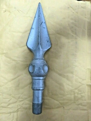 $45 • Buy Vintage Style Cast Iron Finial Flag Pole Fence Topper Spear Threaded 10   (L8)