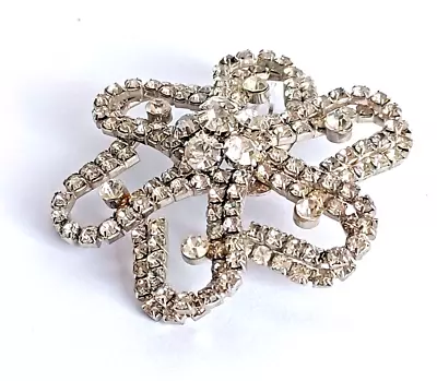 Vintage Hair Comb Clip Bridal Rhinestone Prom Dress Up Bling Silver Tone 2.5  • $10