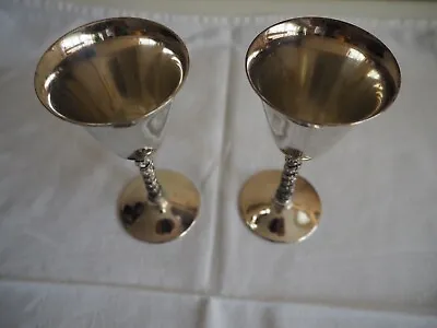 Pair Of Silver Plate Small Goblets By Falstaff • £8