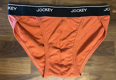 JOCKEY Elance Mens Orange Cotton String Bikini Sport Brief Underwear Sz M Pouch • $21.60