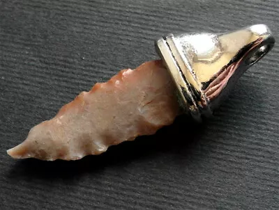 ELF-SHOT - SUPERB GENUINE NEOLITHIC FLINT ARROW HEAD - Circa 4000BC • £6.99