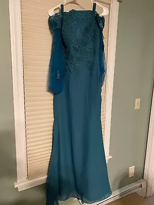 Mother Of The Bride Blue Long Dress Brand New W/ Tags Size 4 With “Built In” Bra • $60