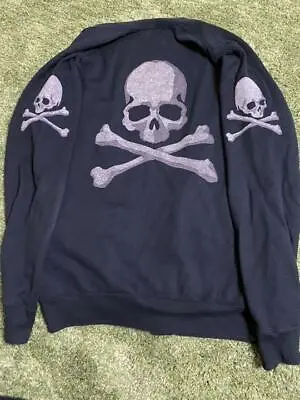 Mastermind JAPAN Skull Sweat Cardigan Jacket Men L Glass Bead Print From Japan • $1037.36