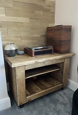 Log Store Log Holder  / TV Unit Solid Wood Tall  Indoor  Firewood Storage • £200