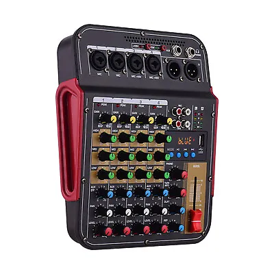 4 Channels Mini Audio Mixer BT USB DJ Sound Mixing Console Amplifier Studio Y6M9 • $49.81