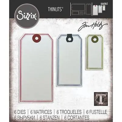 £17.99 • Buy Sizzix Thinlits Die Set 6pcs - Framed Tags By Tim Holtz 666065