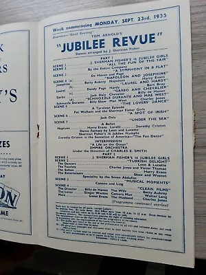 Variety Theatre Programme 1935leeds Empirejubilee Follies • £8